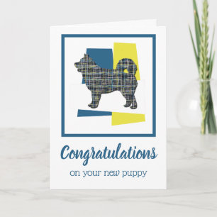 Husky Siberian Puppy Félicitations Carte de voeux