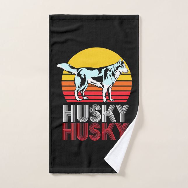 Husky Siberian Retro Vintage (Serviette à main)