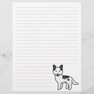 Husky Sibérien de dessin animé pie noir