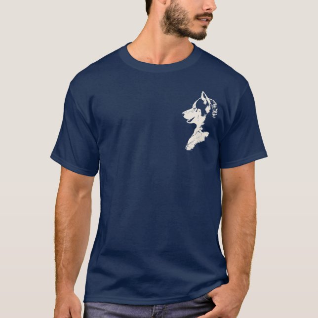 Husky T-Shirt Husky / Wolf Art Tee Dog Shirts (Devant)