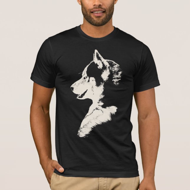 Husky T-Shirt Husky / Wolf Art Tee Dog Shirts (Devant)