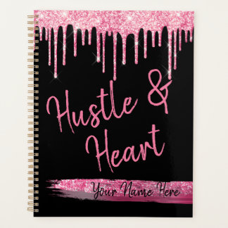 Hustle et coeur Noir et rose Parties scintillant f