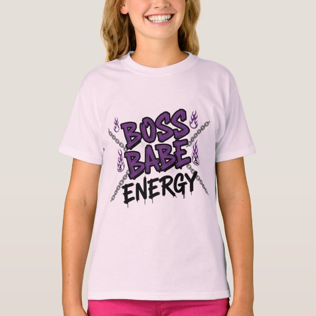 Hustle + Heart – Boss Babe Energy T-Shirt (Devant)
