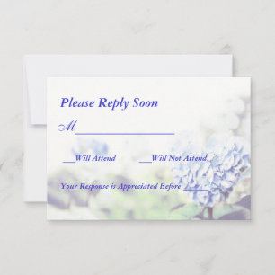 Hydrangea Bleue en Forme de Cœur RSVP