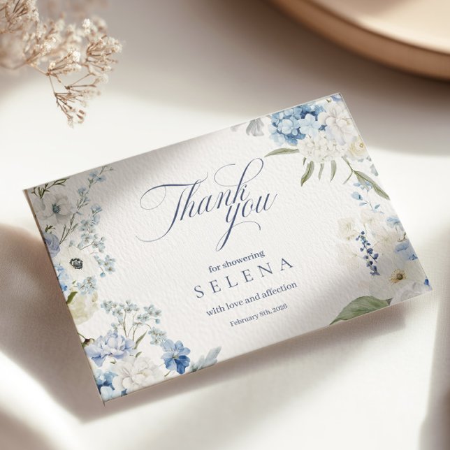 Hydrangea Carte de remerciements | Mondial de la M (Créateur téléchargé)