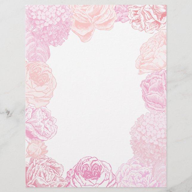 Hydrangea et papeterie Mariage Rose (Devant)