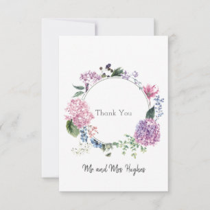 Hydrangea fleur couronne thème mariage Merci