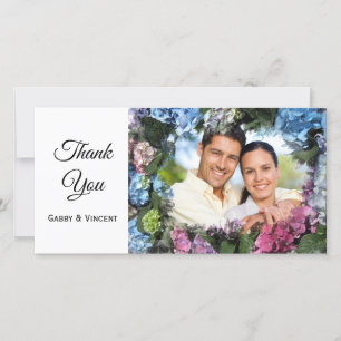 Hydrangea Fleurs Cadre Mariage photo Merci