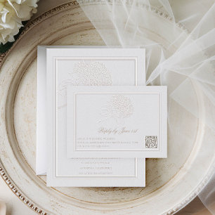 Hydrangea Formal Elegal Ivory QR Réponse Mariage
