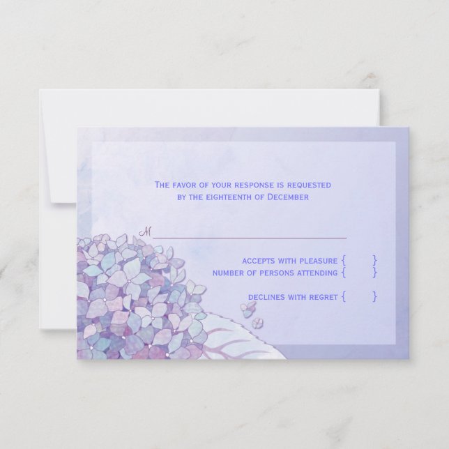 Hydrangea Mariage Floral Violet RSVP (Devant)