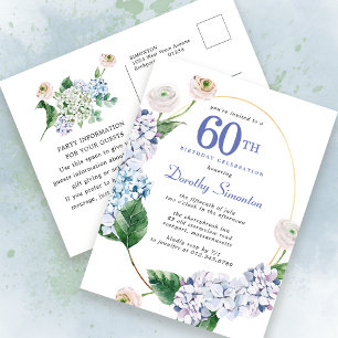 Hydrangea Rose 60e anniversaire Invitation d'été