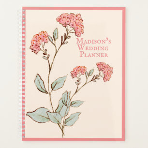 Hydrangea rose Vintage main tirée Nom
