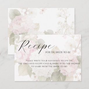 Hydrangeas Blancs Roses Cartes de Recette Élégante