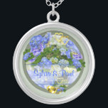 HYDRANGEAS BLEU ~ Collier<br><div class="desc">Un magnifique collier dans la série Mariage Hydrangea.</div>