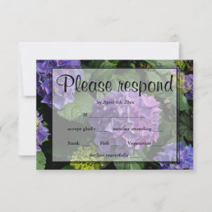 Hydrangeas bleu violet fleuri jardin fleuri RSVP
