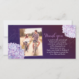 Hydrangeas Mariage profond violet Merci photo