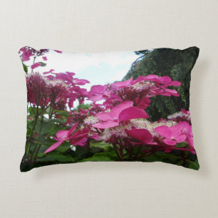 Hydrangeas rose vif avec Coussin d'accentuation ci