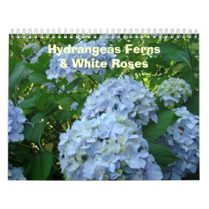 HYDRANGEAS Roses blanches Fougères Calendrier Prof