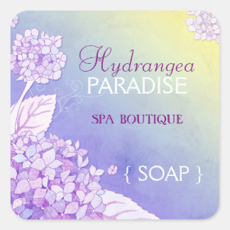 Hydrangeas Spa Étiquette de produits commerciaux