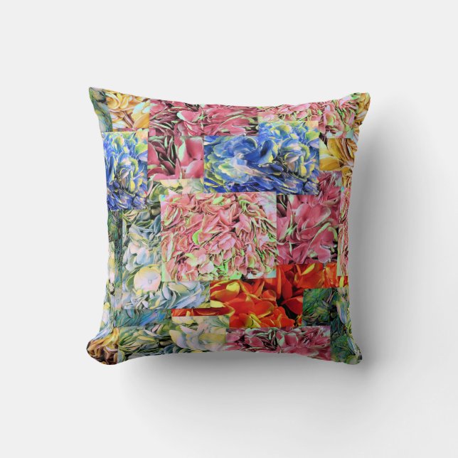 Hydrangée en fleurs - coussin (Recto)