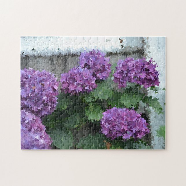 Hydrangées au bord de la mer Puzzle (Horizontal)