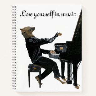 Hyena Piano Music Pianist Imaginaire Carnet d'art