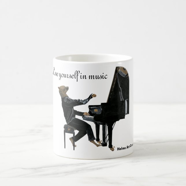 Hyena Piano Music Player Imaginaire Coffee Mug (Centre)