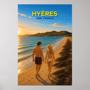 Hyères, France – Vintage Travel Poster