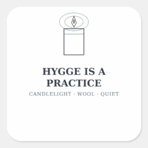 Hygge est une pratique — Autocollant d'hiver