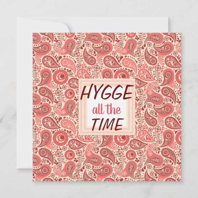 HYGGE tout le temps Cosy Paisley Card (Devant)
