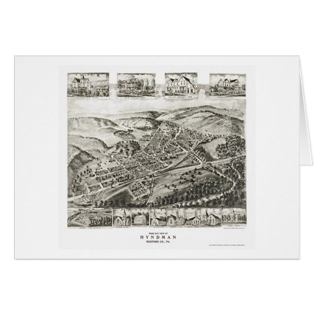 Hyndman, carte panoramique de PA - 1906 (Devant horizontal)