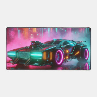 Hyper voiture Synthwave dans le Mat de bureau de N