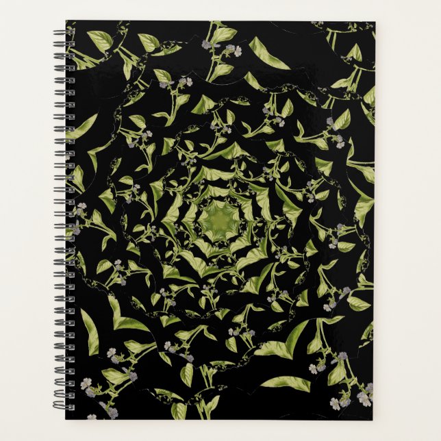 Hypnose de nature verte et noire fractale (Devant)