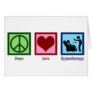Hypnotherapist Peace Love Hypnotherapy Card