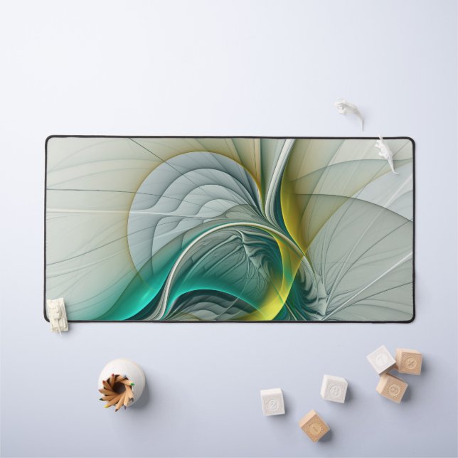 Hypnotique Abstrait Golden Turquoise Turquoise Fra (Tableau pour enfants)