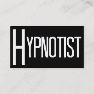 Hypnotist Black Simple Carte de visite