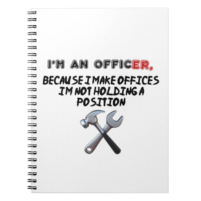 I1m un Officier Carnet Spiral pour TOUS (Devant)