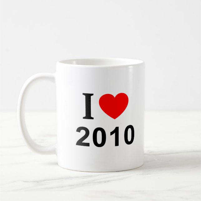 I ❤️ 2010 I LOVE 2010 I HEART 2010 Mug (Gauche)