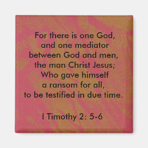I 2:5 de Timothy - 6 un aimant de Dieu