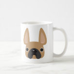 I <3 Frenchie Mug<br><div class="desc">Chaque tasse présente un grand visage français avec un petit I<3 frenchie design on the other side. show some french bulldog love! frenchie="" design="" on="" the="" other="" side.="" show="" some="" french="" bulldog="">()</div>