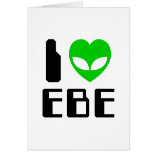 I Alien Heart EBE Greeting Card