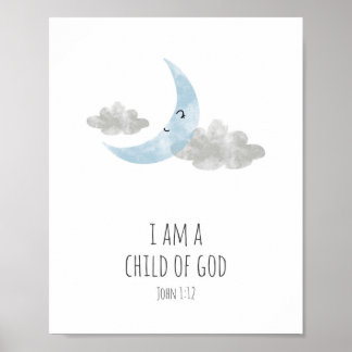I am a child of God Bible Verse Poster
