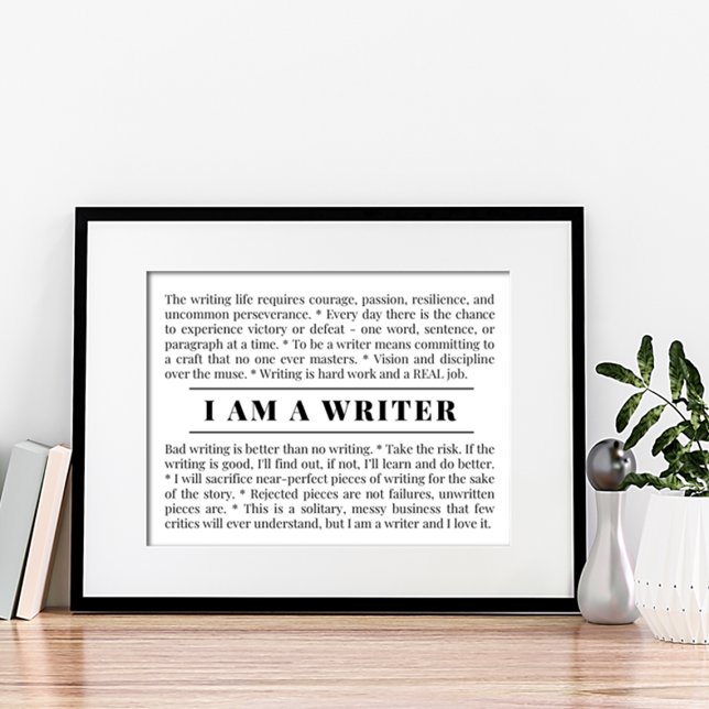 I AM A WRITER Poster pour Writers & Authors (Créateur téléchargé)
