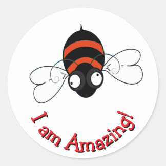 I Am Amazing Round Sticker