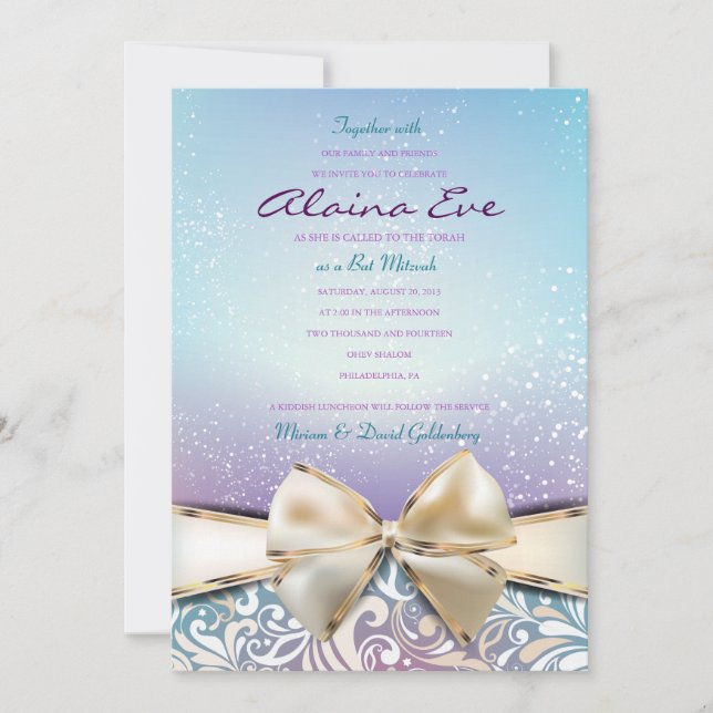 I AM DEVINE Bat mitzvah Invitation (Devant)