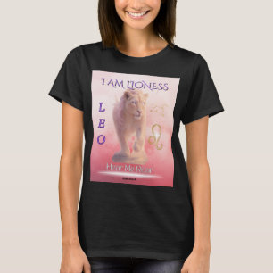 I AM LIONESS Leo Zodiac T-shirt femme