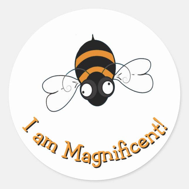 I Am Magnificent Round Sticker (Devant)
