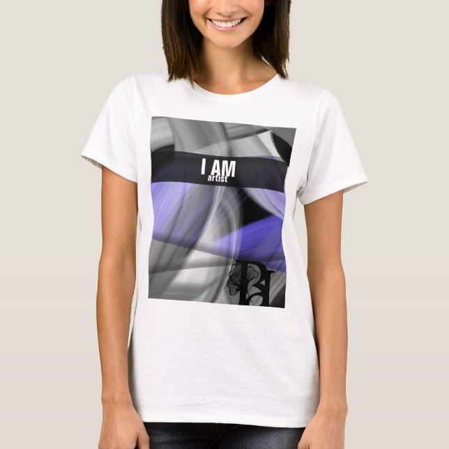 I AM T-shirt Trend Abstrait Lavender Violet (Devant)