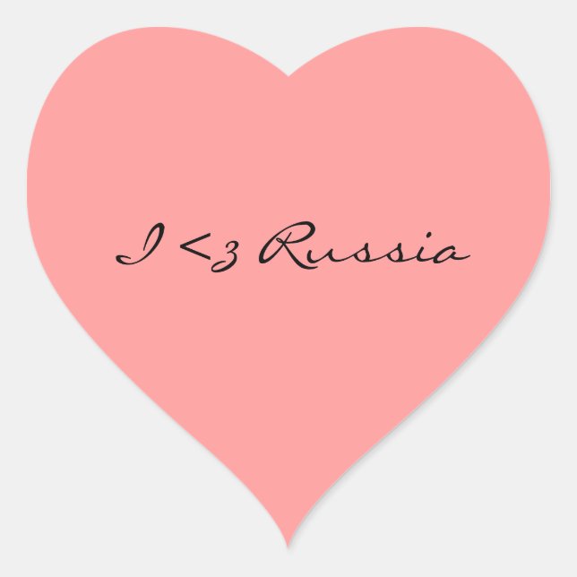 I autocollant de la Russie de coeur (Devant)