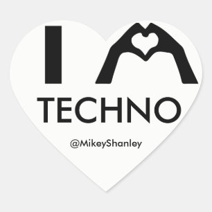 I autocollant de techno de COEUR